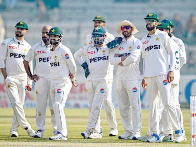 pakistan team in action against west indies during the second test photo afp pakistan team in action against west indies during the second test photo afp