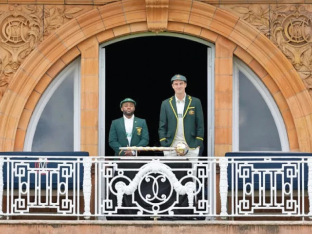 australian captain pat cummins and south african skipper temba bavuma pose with icc test mace ahead of wtc final at lord s photo reuters australian captain pat cummins and south african skipper temba bavuma pose with icc test mace ahead of wtc final at lord s photo reuters