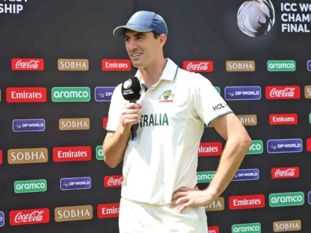 captain pat cummins during a post match interview after the world test championship final defeat against south africa photo afp file captain pat cummins during a post match interview after the world test championship final defeat against south africa photo afp file