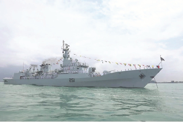 pakistan navy ship zulfiquar at changi naval base singapore photo press release