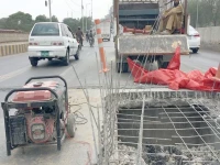 the bridge on karachi s main artery sharae faisal falls into disrepair due to theft of steel rods by drug addicts causing a massive pothole and severely affecting traffic flow the kmc has begun repairs expected to take 10 to 15 days photos express the bridge on karachi s main artery sharae faisal falls into disrepair due to theft of steel rods by drug addicts causing a massive pothole and severely affecting traffic flow the kmc has begun repairs expected to take 10 to 15 days photos express