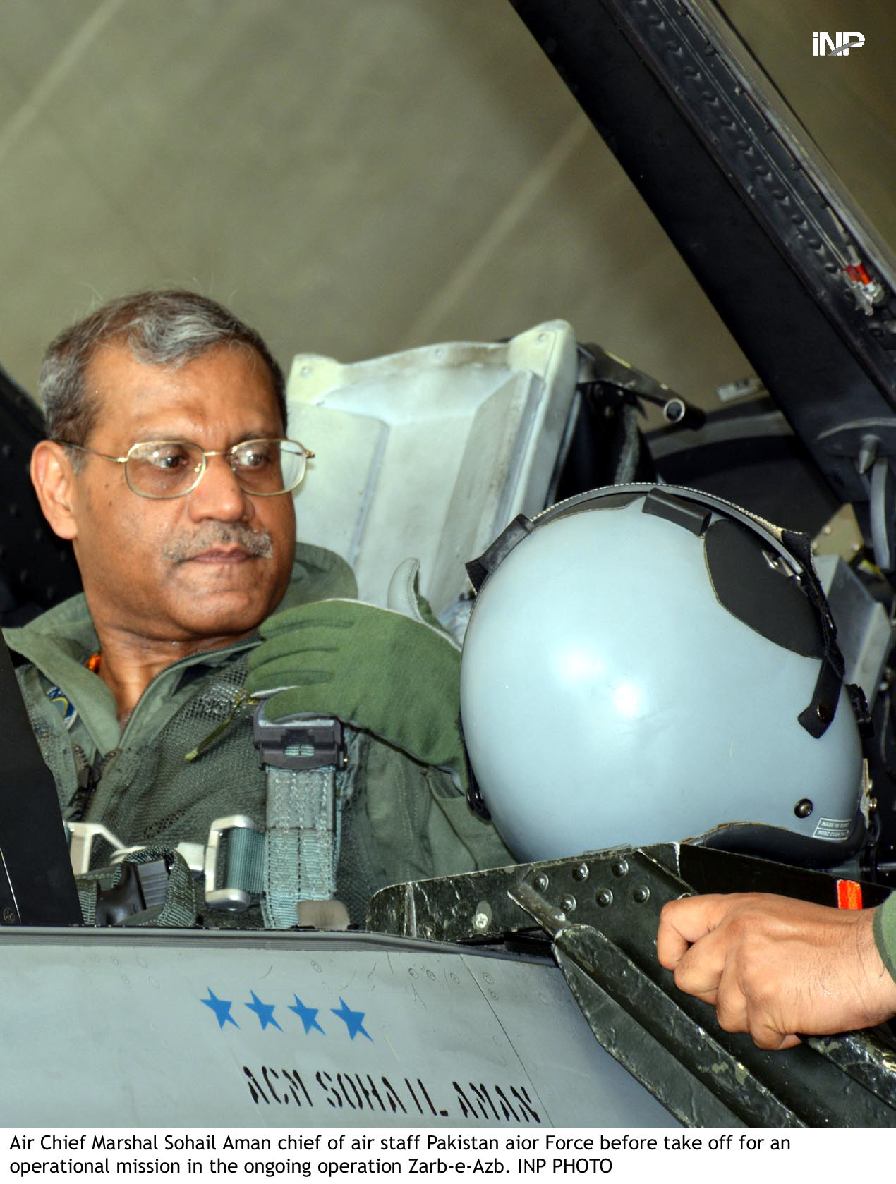air chief air marshal sohail aman getting ready to fly his f 16 photo inp