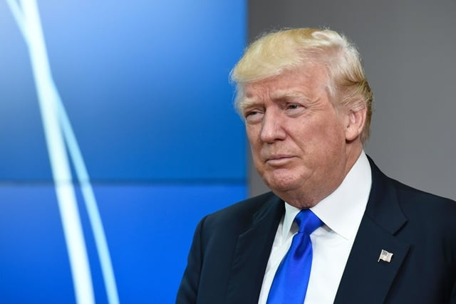 us president donald trump leaves after a meeting with eu officials at eu headquarters on the sidelines of the nato summit in brussels on may 25 2017 photo afp us president donald trump leaves after a meeting with eu officials at eu headquarters on the sidelines of the nato summit in brussels on may 25 2017 photo afp