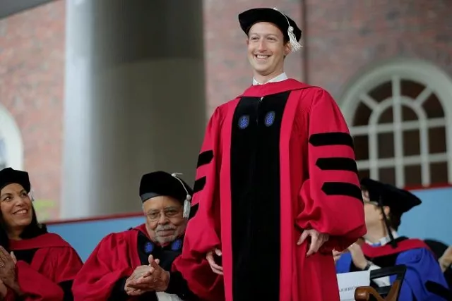 facebook founder mark zuckerberg stands to receive an honorary doctor of laws degree during the 366th commencement exercises at harvard university in cambridge massachusetts photo reuters facebook founder mark zuckerberg stands to receive an honorary doctor of laws degree during the 366th commencement exercises at harvard university in cambridge massachusetts photo reuters