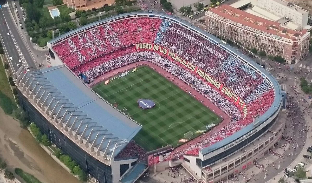 farewell calder n next year the stadium that currently stands on the shores of the manzanares river in southern madrid will be razed to the ground photo courtesy atletico madrid twitter farewell calder n next year the stadium that currently stands on the shores of the manzanares river in southern madrid will be razed to the ground photo courtesy atletico madrid twitter