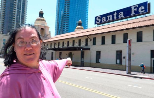 carol santa fe at the santa fe train station photo courtesy caters news agency