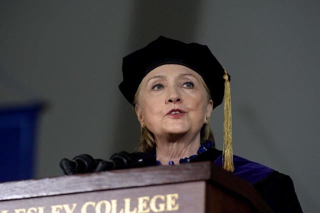 the only woman in us history to win a major party nomination for president graduated from wellesley college in 1969 photo afp the only woman in us history to win a major party nomination for president graduated from wellesley college in 1969 photo afp