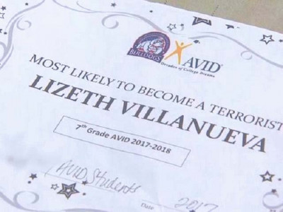 13 year old student given most likely to become a terrorist award at us school