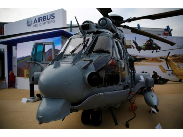 a multi role military helicopter ec 725 by airbus helicopters is pictured at an international military fair in kielce southern poland september 2 2014 photo reuters