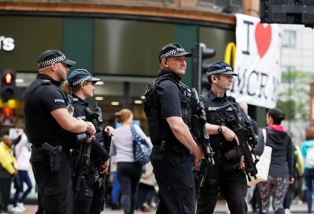 armed police officers stand on duty in central manchester britain may 28 2017 photo reuters armed police officers stand on duty in central manchester britain may 28 2017 photo reuters