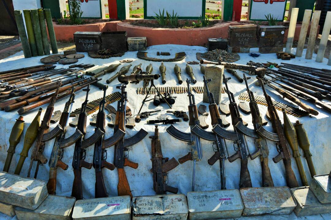 arms and ammunition recovered in tuesday raids photo ispr