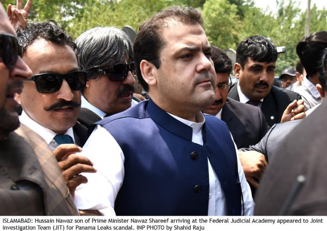 hussain nawaz arrives at the federal judicial academy on may 30 2017 to appear before the joint investigation team probing into the panama leaks scandal photo inp hussain nawaz arrives at the federal judicial academy on may 30 2017 to appear before the joint investigation team probing into the panama leaks scandal photo inp