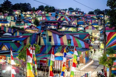 indonesian rainbow village is internet sensation