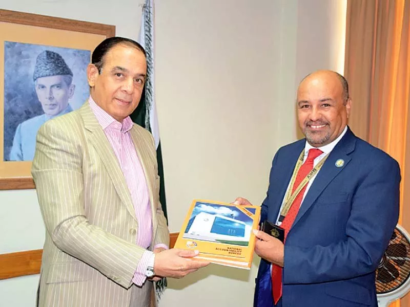 nab chief welcomes uk nca country director osman ahmad at nab headquarters photo express nab chief welcomes uk nca country director osman ahmad at nab headquarters photo express