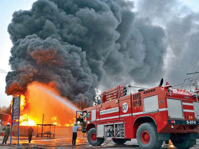huge inferno at oil mill wreaks havoc