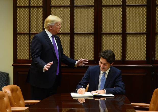 canadian prime minister trudeau is greeted by president trump photo reuters