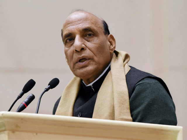 indian home minister rajnath singh said the security situation in the country had improved in the past three years of bjp s rule photo reuters