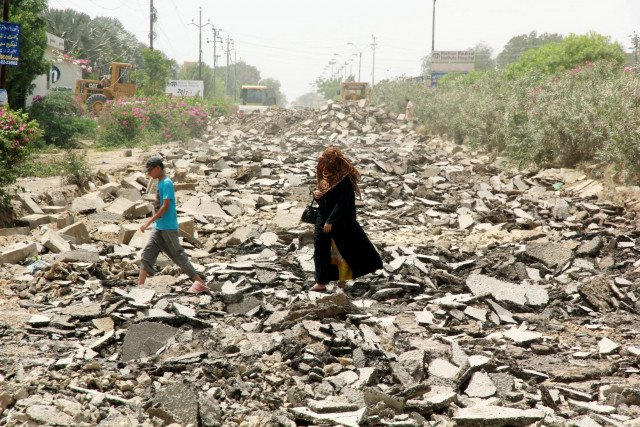 ever since construction of the road leading towards kiran hospital began water supply to the society has been halted leaving the people in misery photo athar khan