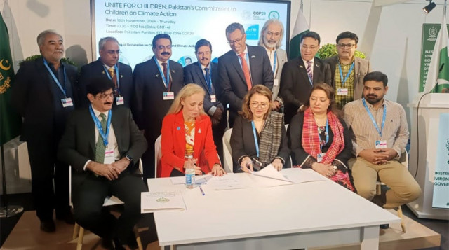 mou signed between pakistan unicef to protect children from climate risks mou signed between pakistan unicef to protect children from climate risks
