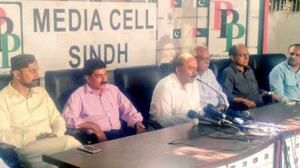 arif masih bhatti c at the ppp media cell in karachi on wednesday june 7 2017 photo ppp media cell