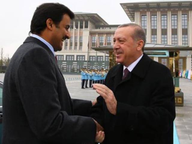 tamim bin hamad al thani and tayyip erdogan photo reuters