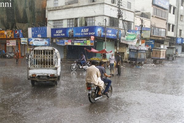 rainfall on june 8 tempered soaring temperature in karachi photo nni