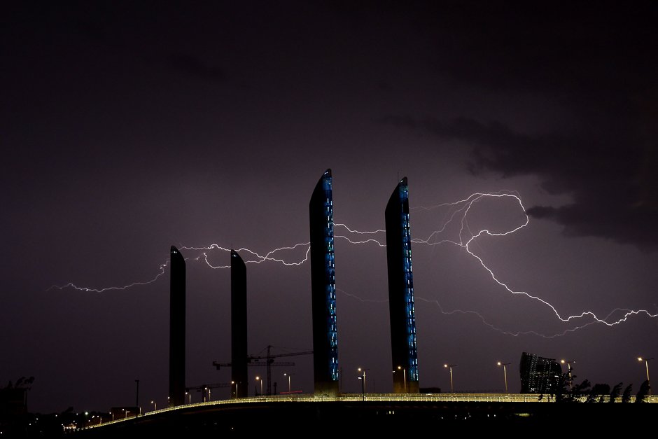 a lightning flashes above bordeaux southwestern france during a storm photo afp