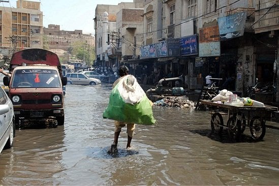 a dismal situation commuters pass through stagnant sewerage water which created an unhygienic atmosphere and shows the negligence of the concerned authorities in hyderabad photo file