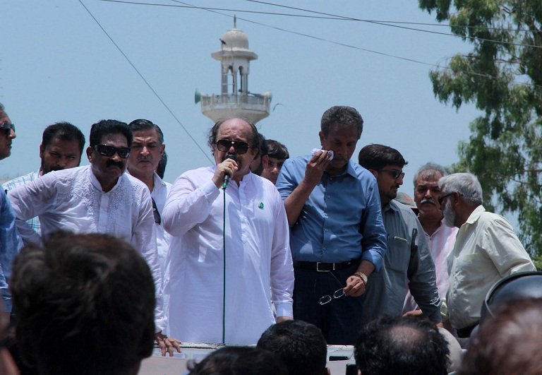 no other opposition member from pti pml n or pml f joined mqm 039 s protest they did however stage a token walkout but later returned to the assembly proceedings photo athar khan express