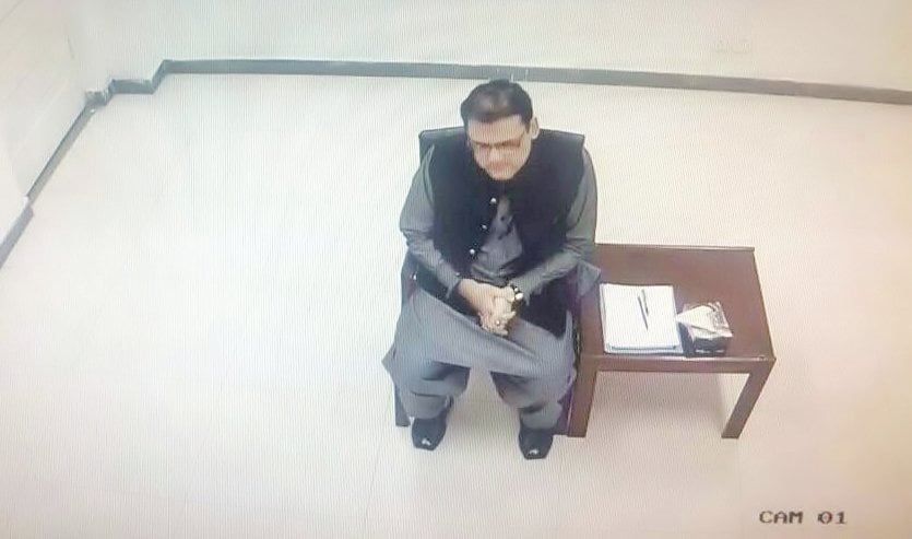 hussain nawaz waits at the federal judicial academy photo file