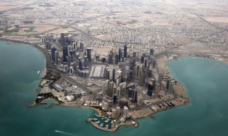 an aerial view shows doha 039 s diplomatic area photo reuters