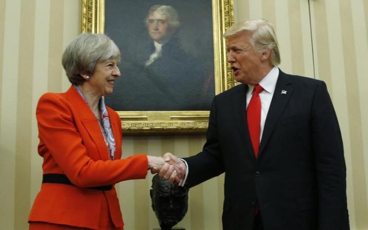 trump and may didn t discuss uk trip says white house