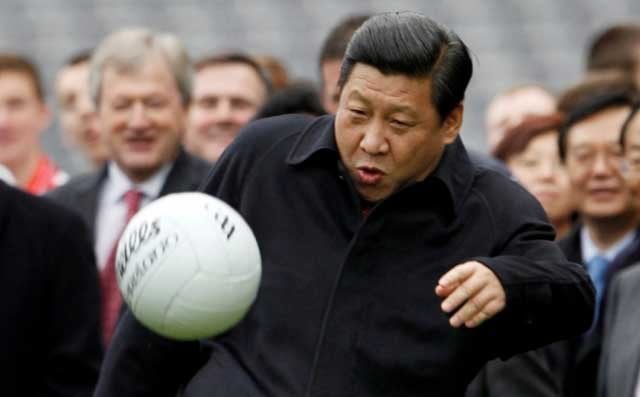 president xi jinping kicks a football photo reuters