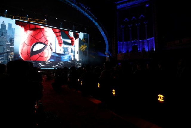 sony playstation shows the spider man game as they demonstrate upcoming game releases during a news conference at e3 2017 in los angeles california u s june 12 2017 photo reuters sony playstation shows the spider man game as they demonstrate upcoming game releases during a news conference at e3 2017 in los angeles california u s june 12 2017 photo reuters