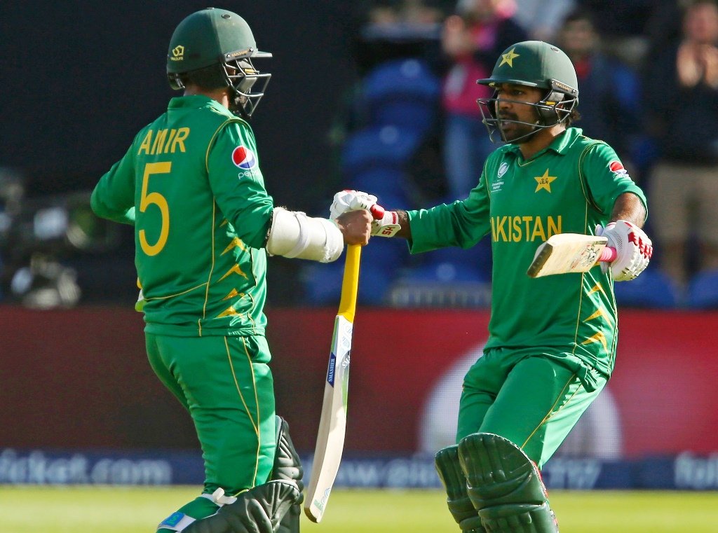 fired up pakistani bowlers have helped the team win last two matches against south africa and sri lanka and sarfraz hopes they ll perform well against england too in the semi final photo afp