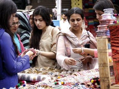 hitting the town markets abuzz with shoppers ahead of eid