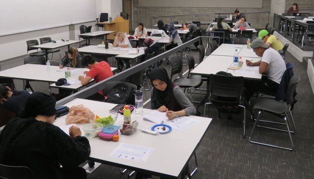 students take their final for introduction to physiology at the university of washington photo bryan white