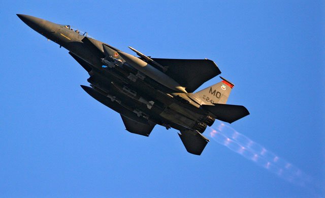 file photo a u s air force f 15 fighter jet does a low level flyby over forward operating base bostick in eastern afghanistan january 1 2009 photo reuters