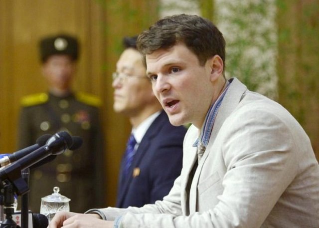 file photo   otto frederick warmbier a university of virginia student who has been detained in north korea since early january attends a news conference in pyongyang north korea in this photo released by kyodo photo reuters