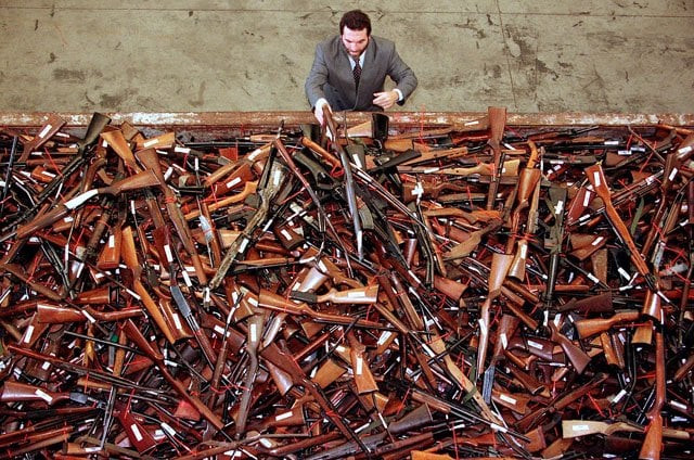 mick roelandts firearms reform project manager for the new south wales police looks at a pile of around 4 500 prohibited firearms that have been handed in over the past month under the australian government 039 s buy back scheme in sydney australia july 28 2017 photo reuters mick roelandts firearms reform project manager for the new south wales police looks at a pile of around 4 500 prohibited firearms that have been handed in over the past month under the australian government 039 s buy back scheme in sydney australia july 28 2017 photo reuters