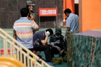 investigators work at the scene of an explosion inside a kindergarten in fengxian county in jiangsu province china june 16 2017 photo reuters