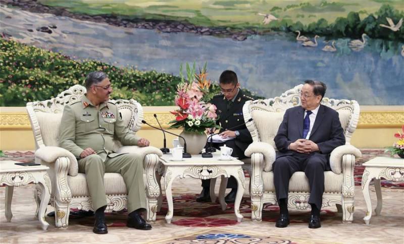 chairman of the joint chiefs of staff committee general zubair mahmood hayat and china 039 s top political advisor and communist party leader yu zhengsheng held a meeting in beijing photo pid