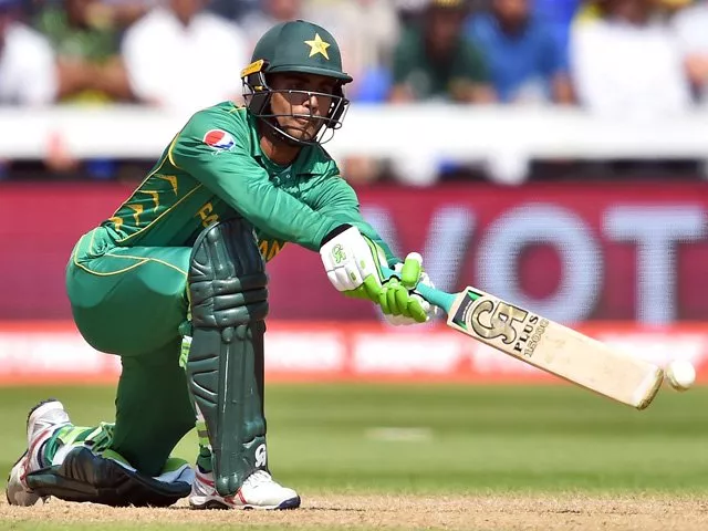 fakhar zaman plays a shot during the icc champions trophy semi final cricket match between england and pakistan in cardiff on june 14 2017 photo afp