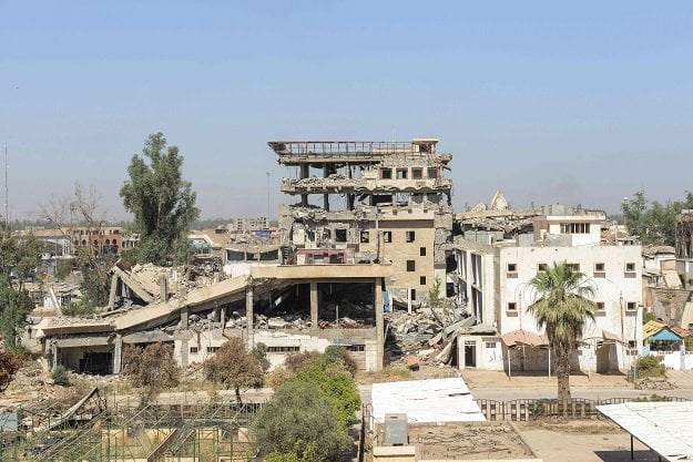 damaged building of the university of mosul photo afp