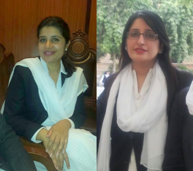 ambreen nawaz chaudhry left and aaliya zareen abbasi right began practising law in 2002 photo express