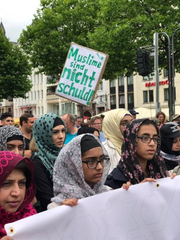 participants in the march in cologne germany photo arafatul twitter