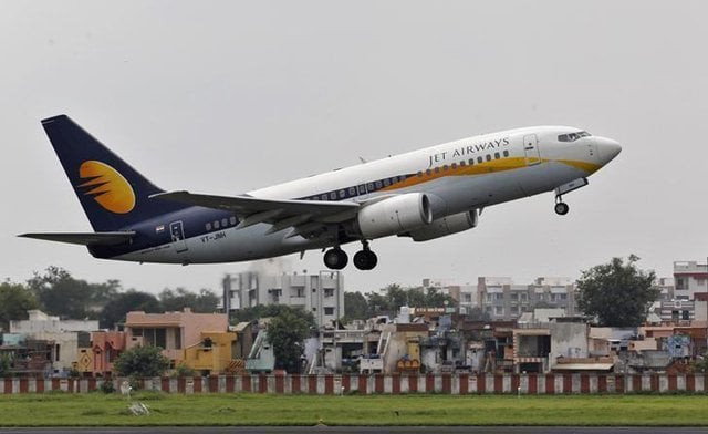 a jet airways passenger aircraft takes off from the airport in ahmedabad photo reuters a jet airways passenger aircraft takes off from the airport in ahmedabad photo reuters