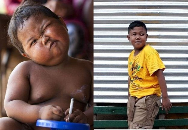 after four years on a strict diet of fresh fruit and vegetables aldi rizal has managed to lose most of the weight and has now turned his focus to finishing grade four photo courtesy mail online