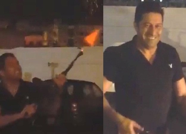 ppp leader amanullah mehsud filmed firing gunshots in the air to celebrate pakistan victory against india in the icc champions trophy final photo screengrab