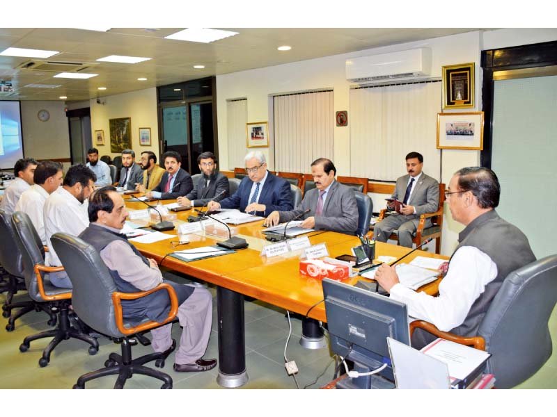 nab chief chairs a meeting at the bureau s headquarters photo express